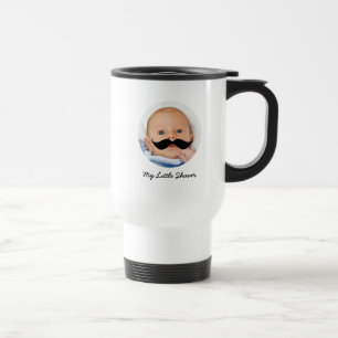 Mug De Voyage Little Shaver Nouveau Papa Mustache bébé Photo d