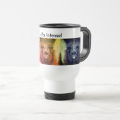 Mug De Voyage Llama noire intense drôle animal (Devant droit)