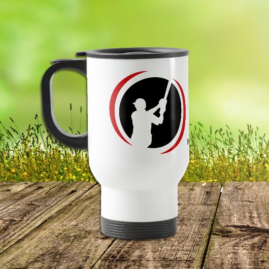 Mug De Voyage Logo de base-ball noir rouge