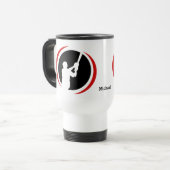 Mug De Voyage Logo de base-ball noir rouge (Devant gauche)