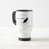Mug De Voyage Logo de la ville de Crows en acier inoxydable blan (Devant gauche)