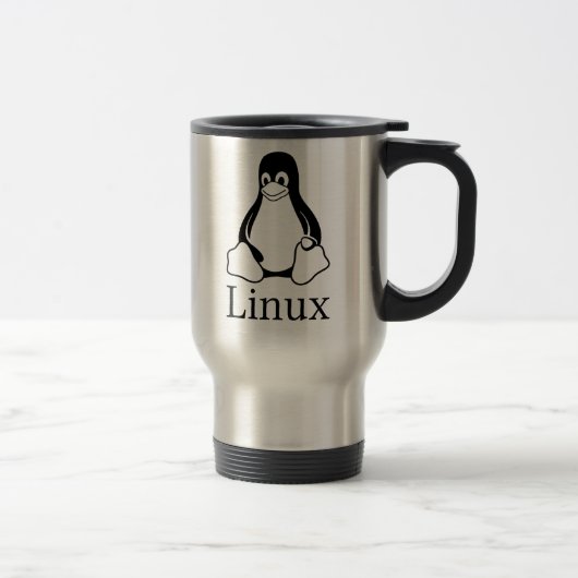 Mug De Voyage Logo de Linux avec Tux le pingouin de Linux (Droit)