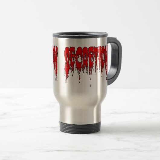 Mug De Voyage Logo de sécrétion (Devant droit)