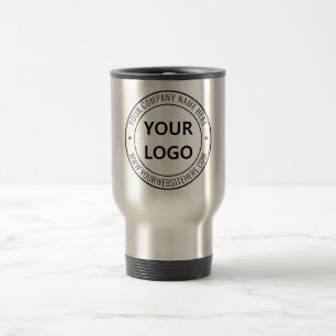 Mug De Voyage Logo d'entreprise personnalisé et texte Entreprise