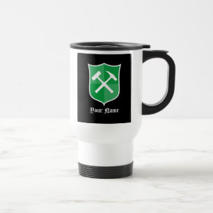 Mug De Voyage Logo du marteau de roche croisé et du bouclier du 