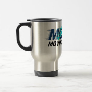 Mug De Voyage Logo dynamique avec silhouette de coureur et texte