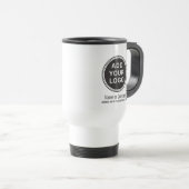 Mug De Voyage Logo fait sur commande et texte d'affaires (Devant droit)