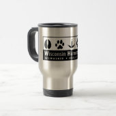 Mug De Voyage Logo humanitaire de société du Wisconsin (Devant gauche)
