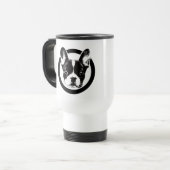 Mug De Voyage Logo mignon de bouledogue français (Devant gauche)