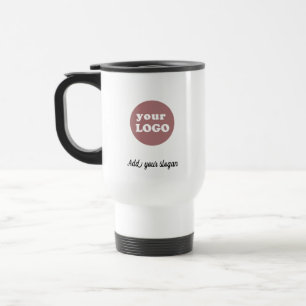 Mug De Voyage Logo personnalisé Business Slogan Blanc
