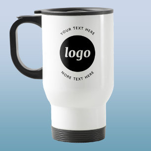 Mug De Voyage Logo Simple Avec Texte Commercial
