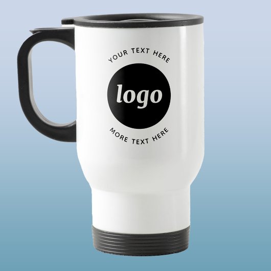Mug De Voyage Logo Simple Avec Texte Commercial