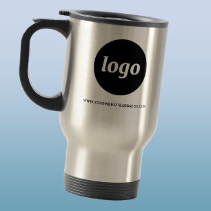 Mug De Voyage Logo simple et promotion de l'entreprise textuelle