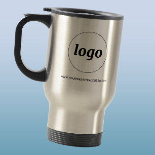 Mug De Voyage Logo simple et promotion de l'entreprise textuelle