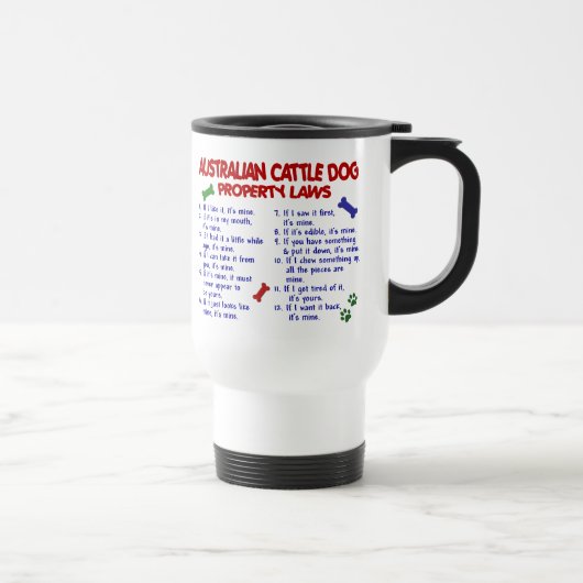 Mug De Voyage Lois AUSTRALIENNES 2 de propriété de CHIEN de (Droite)