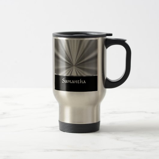 Mug De Voyage look argent et noir (Droit)