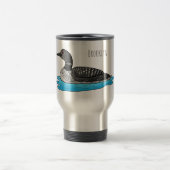 Mug De Voyage Loon bird cartoon illustration  (Centre)