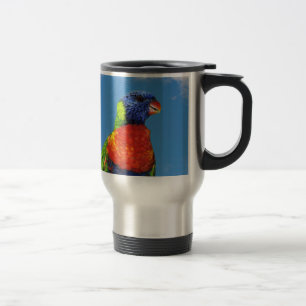 Mug De Voyage Lorikees arc-en-ciel deux perchés sur une branche