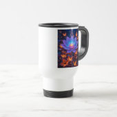 Mug De Voyage Lotus bleu clair et violet (Devant droit)