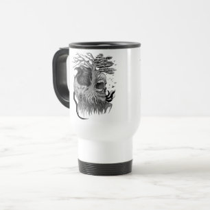 Mug De Voyage Loup et corbeau avec crâne
