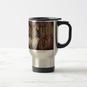 Mug De Voyage Loup indien indigène de receveur rêveur occident