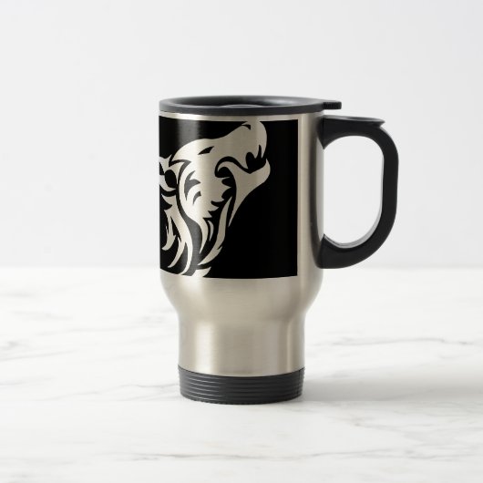 Mug De Voyage Loup tribal (Droit)