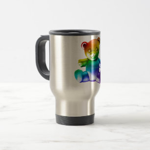 Mug De Voyage L'ours en peluche en métal brossé SlipperyJoe's dé