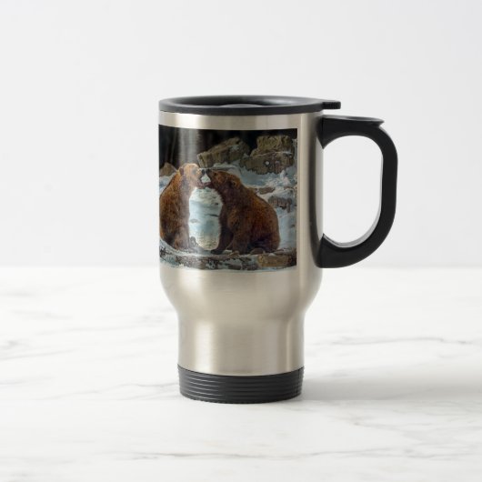 Mug De Voyage L'ours se bécotent (Droit)