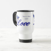 Mug De Voyage Love Bluebird Mariage personnalisé (Devant gauche)