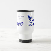 Mug De Voyage Love Bluebird Mariage personnalisé (Centre)