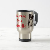 Mug De Voyage Love Border Collie Puppy Dog Voyage Café Mug (Devant droit)