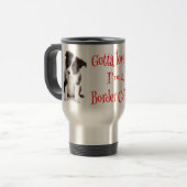 Mug De Voyage Love Border Collie Puppy Dog Voyage Café Mug (Devant gauche)