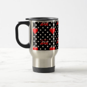 Mug De Voyage Love Cute HeartS et élégant Polka dot Motif