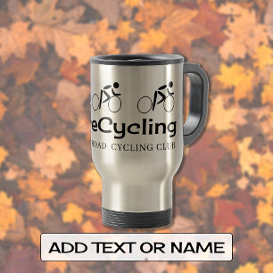 Mug De Voyage Love cyclisme typographie texte personnalisé