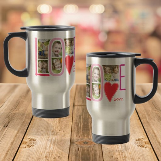 Mug De Voyage LOVE Photo Collage Cute Valentine's Day