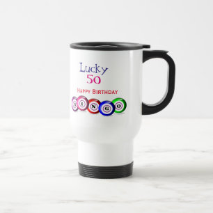 Mug De Voyage Lucky Nombre Bingo Thème Anniversaire Design