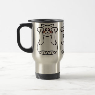 Mug De Voyage Lukcy Chat Maneki Neko Beckoning Chat De Bienvenue