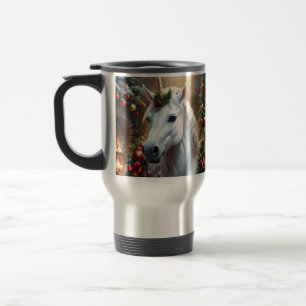 Mug De Voyage Lumière des neiges : La licorne de Noël enchantée