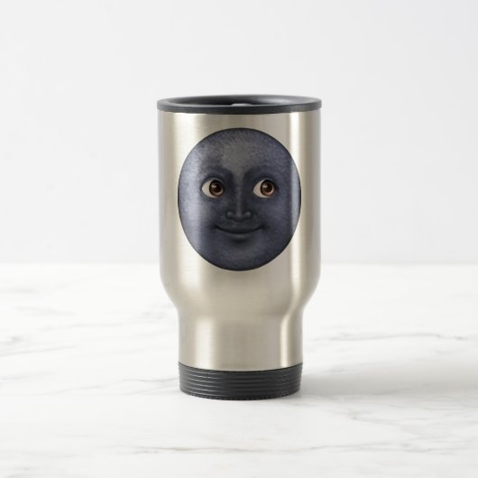 Mug De Voyage Lune bleu foncé - Emoji (Centre)