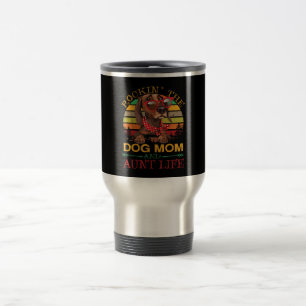Mug De Voyage Lunettes Dachshund Rockin Chien Maman Cadeau Pour 