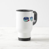 Mug De Voyage Lunettes de soleil de montagne (Devant droit)