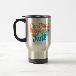 Mug De Voyage Lunettes de soleil Noël en juin Vacances d'été drô