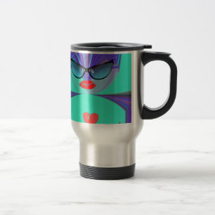 Mug De Voyage Lunettes de soleil vibrantes Diva Aura Rouge cœur