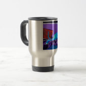 Mug De Voyage 'Lurcher illuminé par les étoiles (Devant gauche)