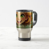 Mug De Voyage Lutin joyeux - Saint-Patrick Chanceux (Devant droit)