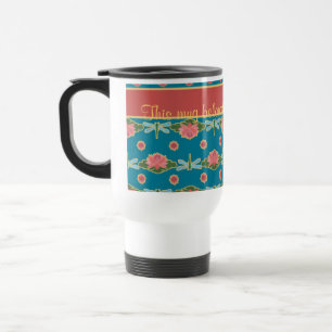 Mug De Voyage Lys d'eau et libellules Boug de voyage personnalis