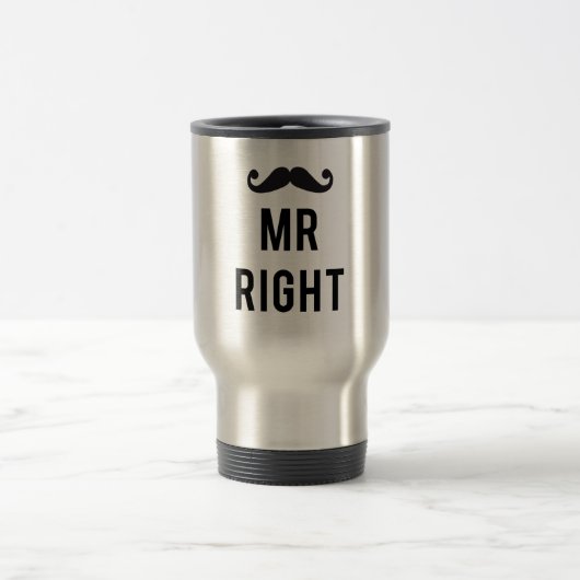 Mug De Voyage M. bonne conception des textes avec la moustache (Centre)