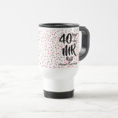 Mug De Voyage M. Right 40e anniversaire Ruby Hearts Confetti (Devant droit)
