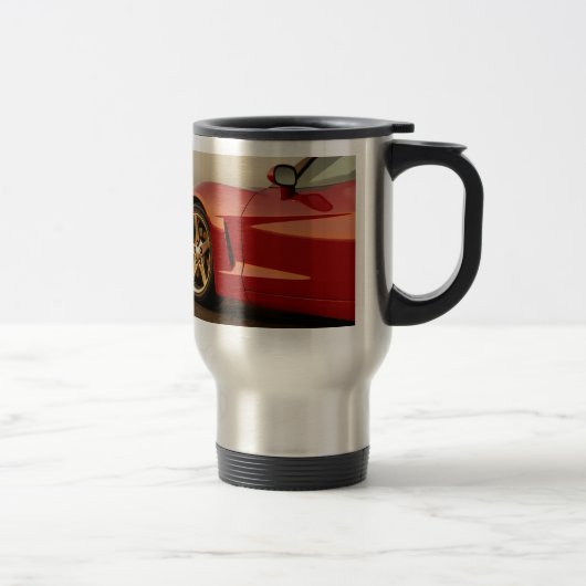 Mug De Voyage Ma Corvette rouge (Droit)