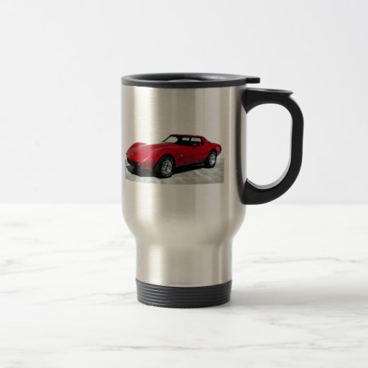 Mug De Voyage Ma Corvette rouge de 1979 (Droit)